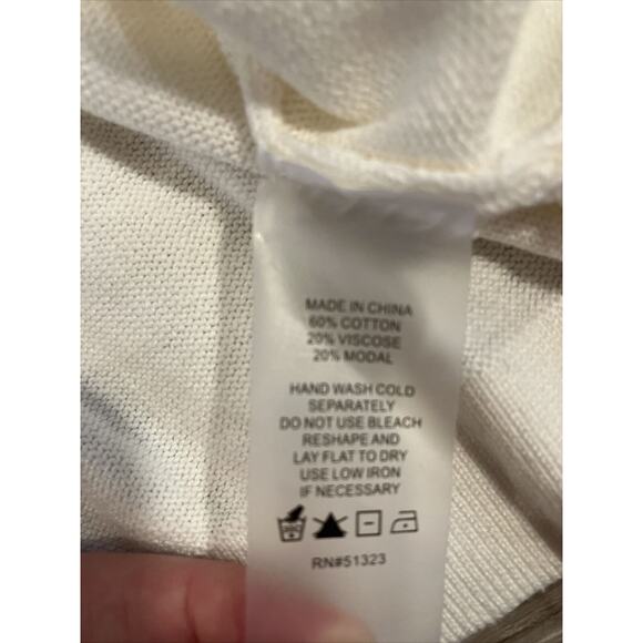 NWT VINCE CAMUTO Cream Open Front Knit Bell Sleeve Sweater XL - Picture 6 of 9